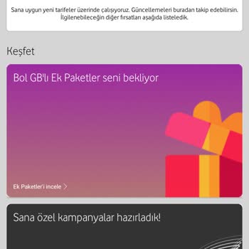Vodafone Geçebileceğin Tarife Yok Sorunun