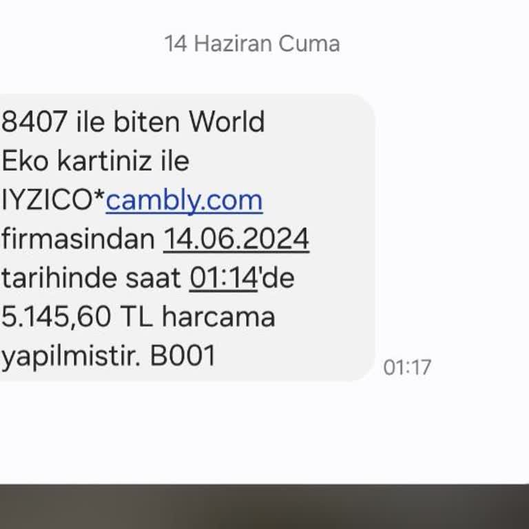 Cambly Şüpheli İşlem Bilgisi