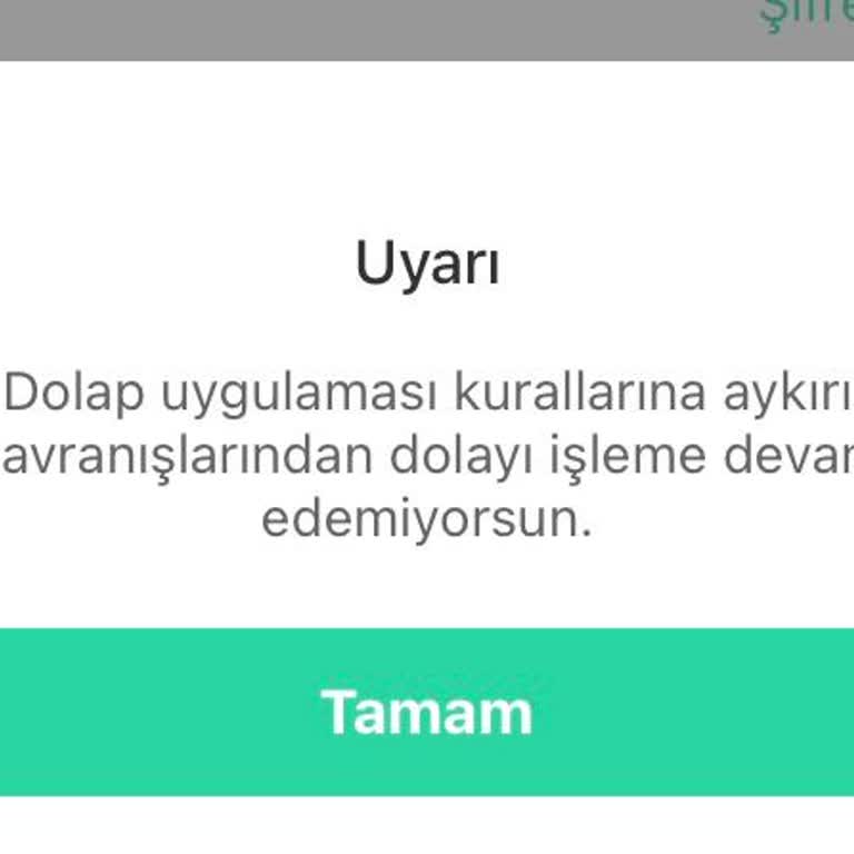 Dolap Uygulaması Hesap Kısıtlaması