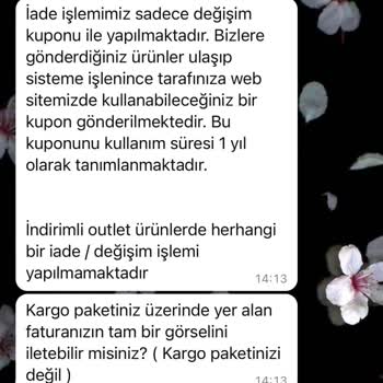 Tiamoda.com Tiamoda İade Kabul Etmiyor