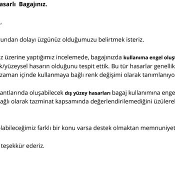 THY Hasarlı Bagaj Sorunu!