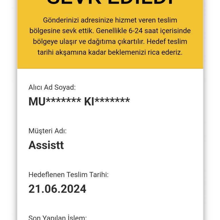 AGT Kurye (aynigunteslim.com) Teslimat Sürecindeki Gecikme Ve İlgisizlik