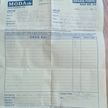 Modalife Den Şikayetçiyim Markasına Ürününe Sahip Çıkmıyor