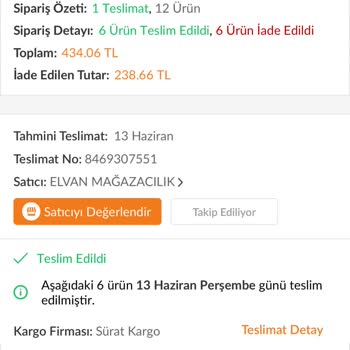 Trendyol Mağazasında Ürün Sorunları