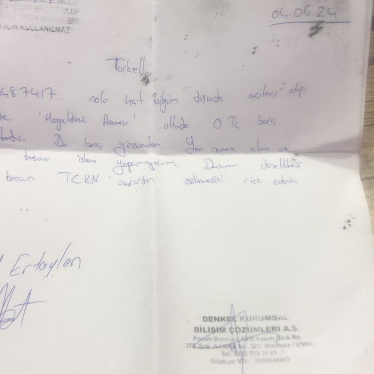 Turkcell'e Kabul Edilmeyen Müşteri