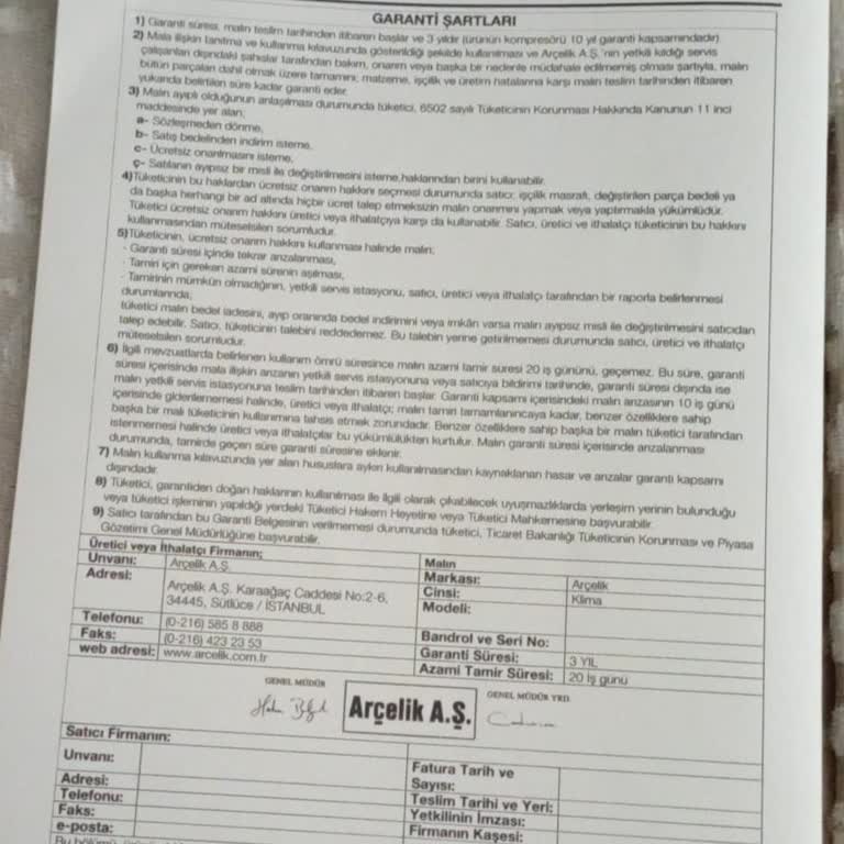 Sorumsuz Arçelik Çözüm Yok