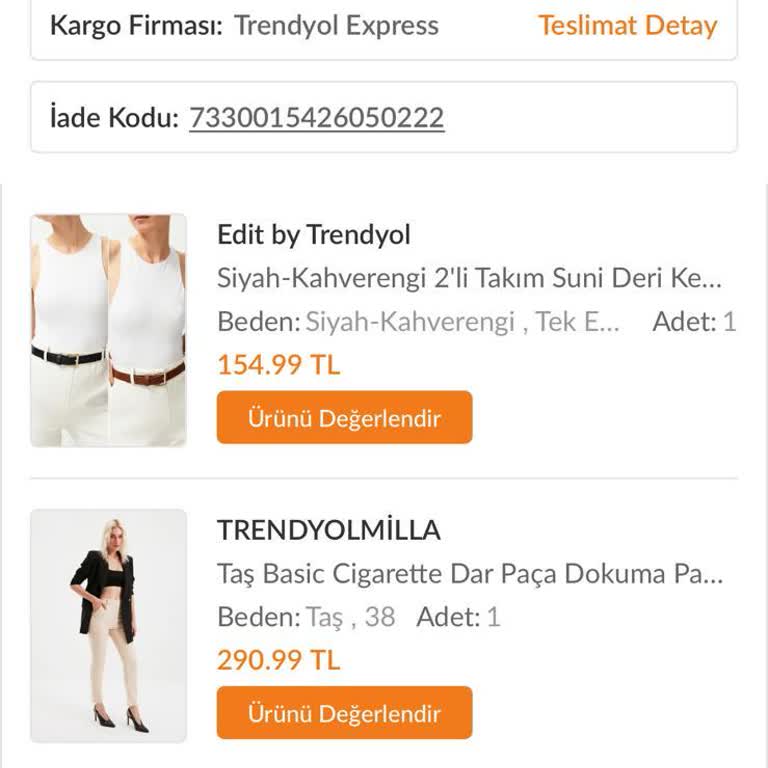 Trendyolmilla İadeleri Göndermediğimizi İddia Ediyor.