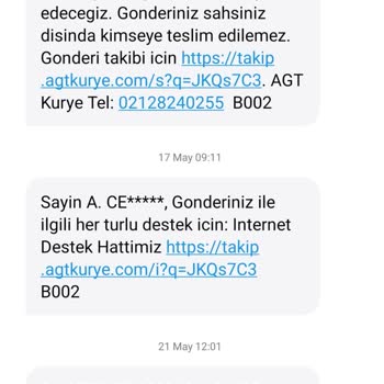 AGT Kurye (aynigunteslim.com) Önemli Evrakım 40 Gündür Teslim Edilmedi!