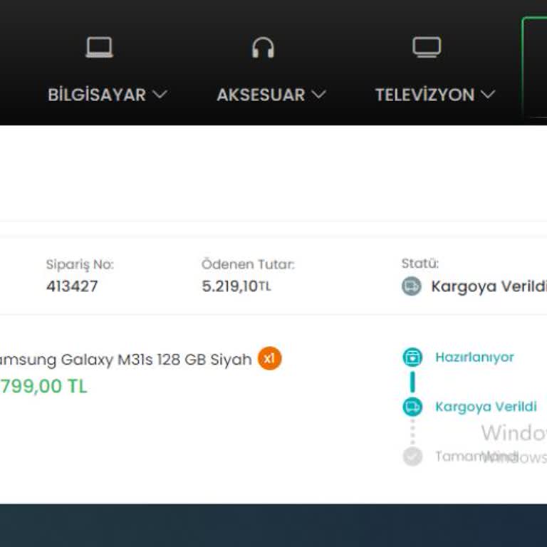 EasyCep Kargo BİLGİSİ-ya Da Sipariş İptali