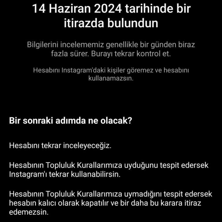 Instagram Hesabın Askıya Alınması