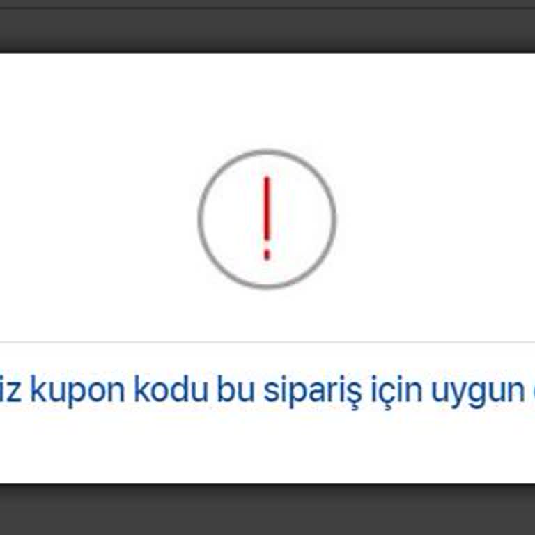 D&R Dr. Girdiğiniz Kupon Kodu Bu Sipariş İçin Uygun Değildir Hatası
