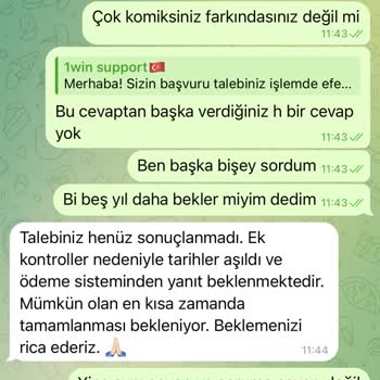 1win Sitesinde Yaşanan Ödeme Sorunları Ve Müşteri Hizmetleri Deneyimi