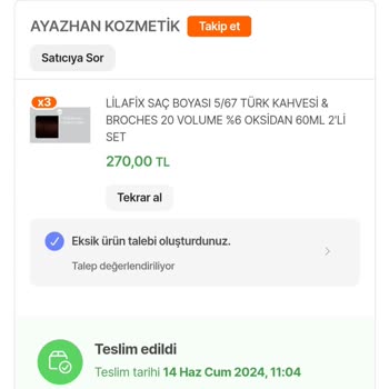 Hepsiburada Eksik Ürün Gönderimi