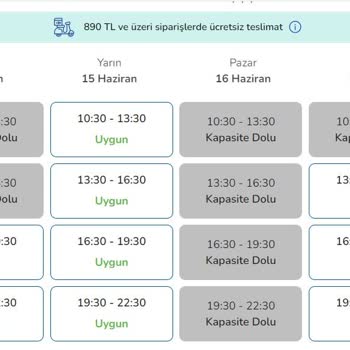 Carrefour SA Online, Teslimat Zamanında Teslim Edilmeyen Sipariş.