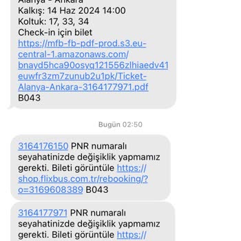 Kamil Koç Son Dakika Koltuk Numara Değişikliği