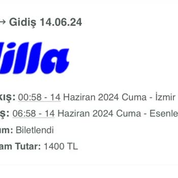Villa Seyahat Zamlı Otobüs Bileti