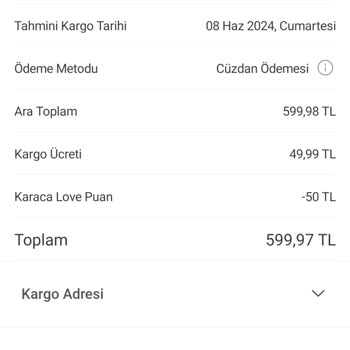 Karaca Züccaciye Siparişim Teslim Edilmedi