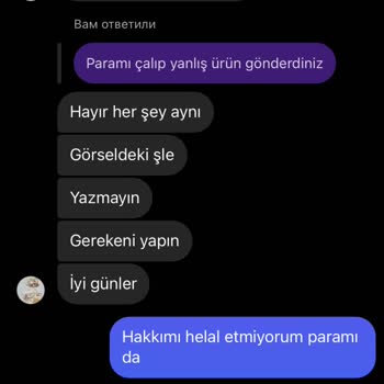 Bebekk_kapi_susleriim (Instagram) Yanlış Ürün Gönderimi Ve Kötü Müşteri Hizmeti