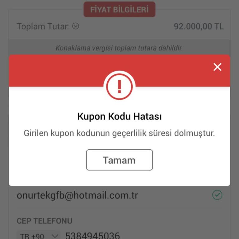 Obilet Sistem Hatası Yüzünden Fazla Para Ödemek Zorunda Kaldım