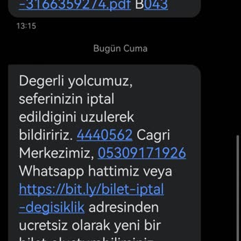 Kamil Koç Son Dakika Bilet İptali