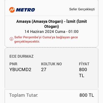 Obilet Metro Ve Palandöken Turizm Yolcu Almadan Haber Vermeden Kalkış Yapması