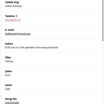 Kafkas Pet Kafkaspet.com Siparişim Hakkında Yaşadığım Sorun