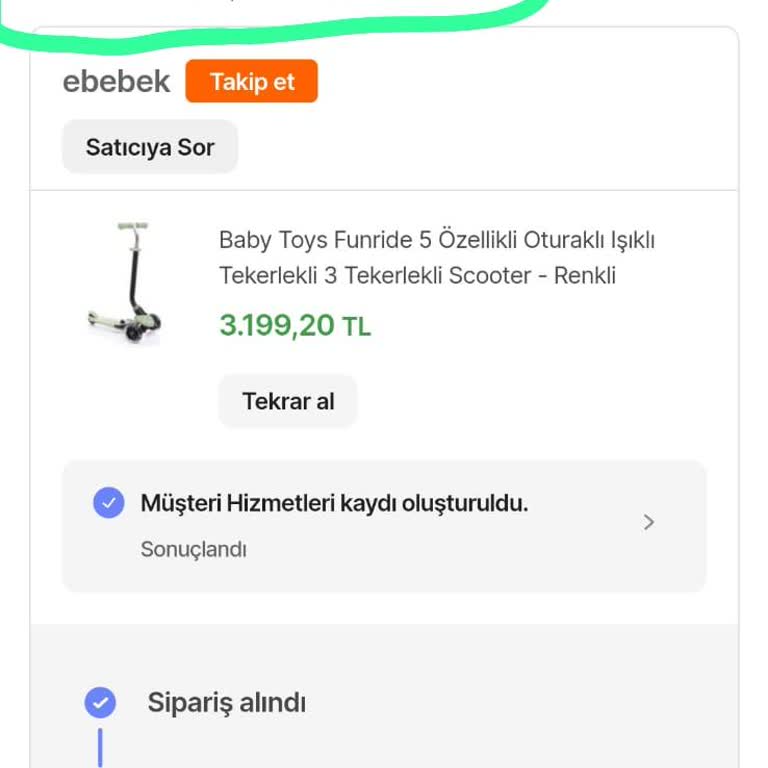 ebebek Ürün Kargoya Verilmiyor