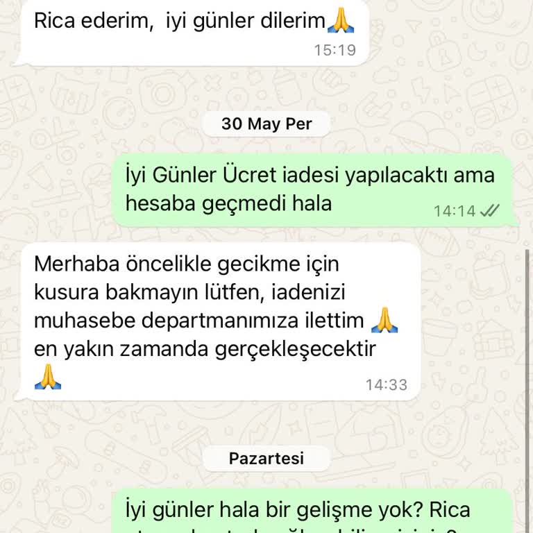 DüğünümüzVar Fark İade Ödemesi Gecikmesi