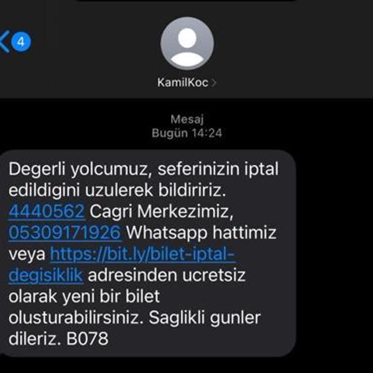 Kamil Koç'un Kafasına Göre Sefer İptal Etmesi Ve Bir Çözüm Üretmemesi