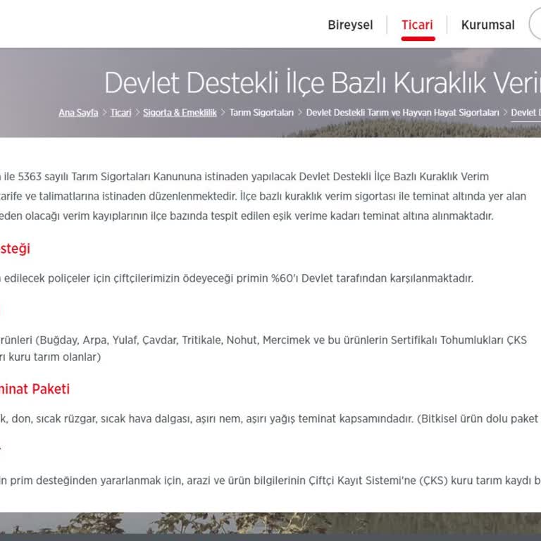 Ziraat Bankası Mogan Şubesi - Tarımsal Kuraklık Sigortası Yapılmaması