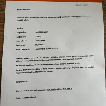 Nike Kramponum Tabanı Kırıldı