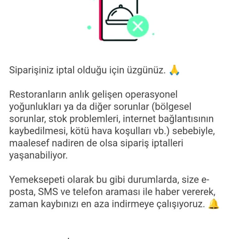 Yemek Sepeti Müşteri Hizmetleri