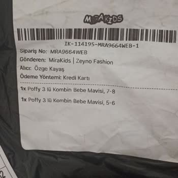 Mirakidss Ürün Yanlış Gönderilmiş Defalarca Yazmama Rağmen Dönüş Yapılmıyor
