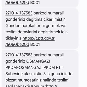 PTT Kargo PTT Gönderilmeyen Kargo