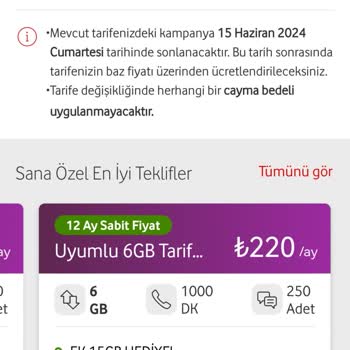 Vodafone'un Yüksek Fiyatlı Tarifelerle Müşteriyi Zora Sokması