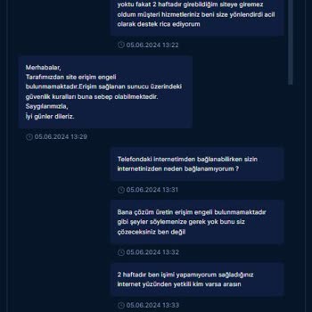 Comnet Sitelere Erişim Kısıtlaması, Verimsizlik, Kötü Hizmet Ve Üslup Sorunu