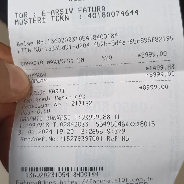 A101 Ürün Tarafıma Teslim Edilmedi