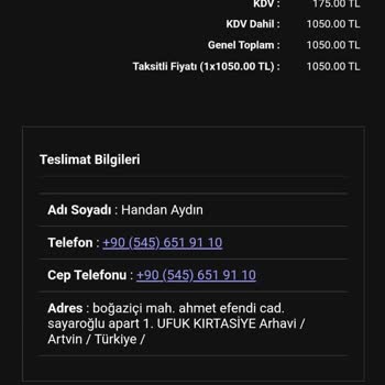 Kafkas Pet Habersiz Ürün İade Edilmiş Peşin Ödedim Param İade Edilmedi