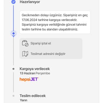 Hepsiburada Söylenilen Tarihte Ürünümü Teslim Etmedi Mağdur Etti