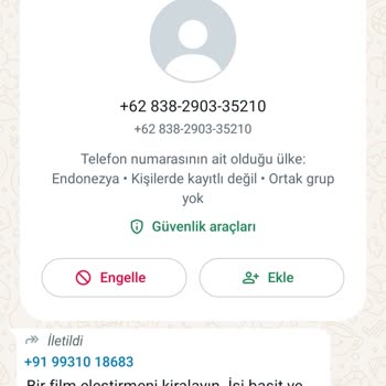 WhatsApp'tan Gelen İşletme Hesabı Adı Altında Yanıltıcı Mesajlar