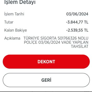 Ziraat Bankası Türkiye Sigorta Poliçe Tahsilat İptali