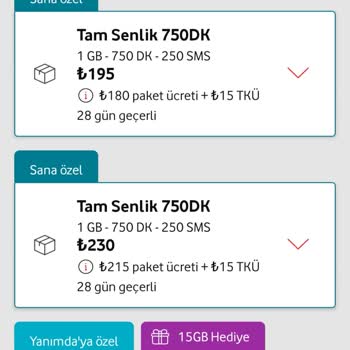 Vodafone Faturasız Paket Ve Tarifeleri Yüksek Fahiş Fiyat