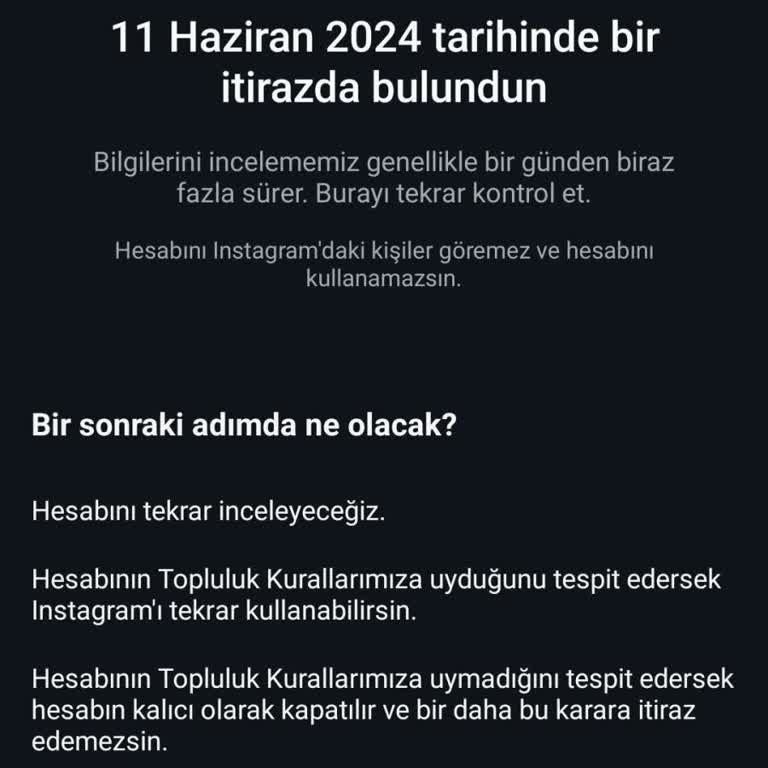 Instagram Hesabım Kapatıldı İtiraz Ettim Açılmadı Hala!