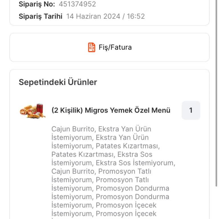 Cajun Corner 2 Saatte Gelmeyen Sipariş