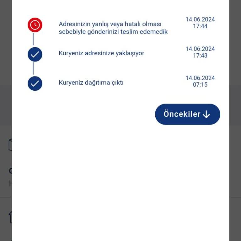 Aras Kargo Siparişimin Teslim Edilmemesi.