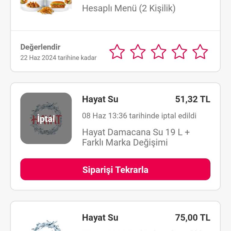 Yemeksepeti Gerçekleştirilmeyen İade Talebi