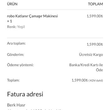 Robo Türkiye Katlanabilir Çamaşır Makinesi