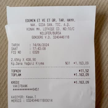 Edemen Et ve Et Ürünleri (Bursa) Yağsız Et Etiketine Rağmen Yağlı Ve Sinirli Et Satışı