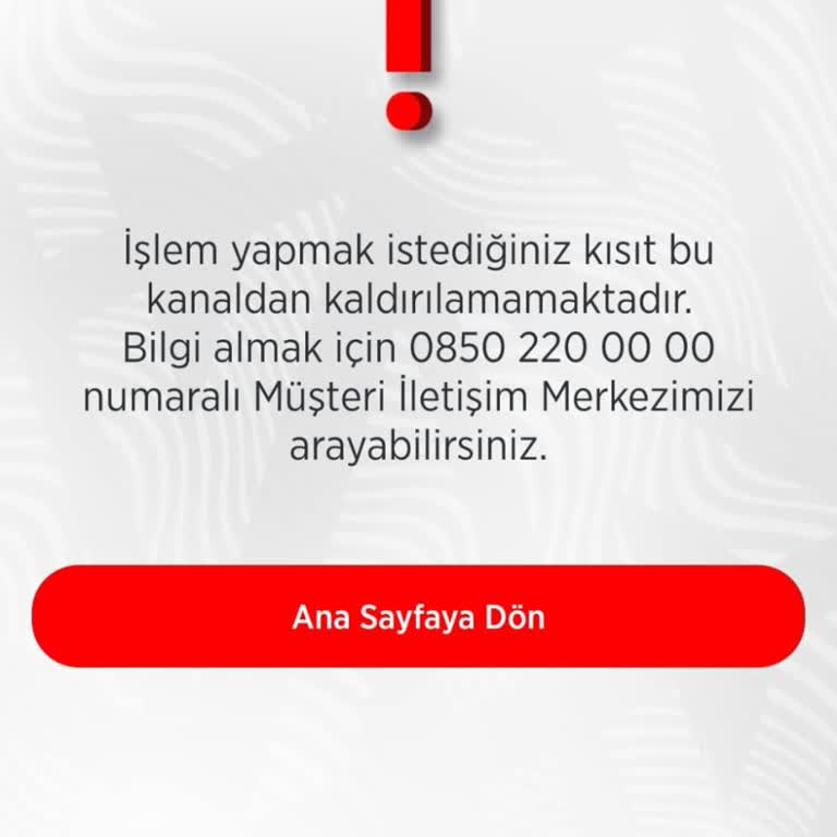 Ziraat Bankası Ziraat Nakit Avans İşlem Kısıtı Kaldıramıyorum