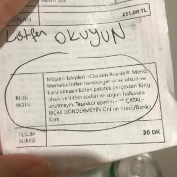 Burger King Ve Eve Serviste Kusurlu Ve Eksik Ürünler.